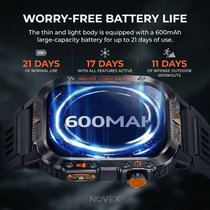 Novex™ Titan X2 Pro - Rugged GPS Smartwatch